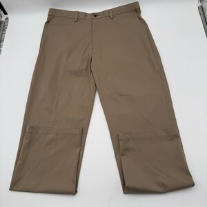 Men's Haggar Cool Right Performance Flex Dress Pants Chino Beige Khaki, 36x32